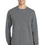 Port & Company Mens Beach Wash Fleece Crewneck Sweatshirt - Pewter Grey