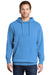 Port & Company PC098H Mens Beach Wash Fleece Hooded Sweatshirt Hoodie Blue Moon Front