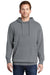 Port & Company PC098H Mens Beach Wash Fleece Hooded Sweatshirt Hoodie Coal Grey Front