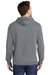 Port & Company PC098H Mens Beach Wash Fleece Hooded Sweatshirt Hoodie Pewter Grey Back