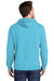 Port & Company PC098H Mens Beach Wash Fleece Hooded Sweatshirt Hoodie Tidal Wave Blue Back