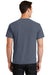 Port & Company PC099 Mens Beach Wash Short Sleeve Crewneck T-Shirt Denim Blue Back