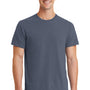 Port & Company Mens Beach Wash Short Sleeve Crewneck T-Shirt - Denim Blue