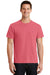 Port & Company PC099 Mens Beach Wash Short Sleeve Crewneck T-Shirt Fruit Punch Pink Front