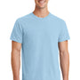 Port & Company Mens Beach Wash Short Sleeve Crewneck T-Shirt - Glacier Blue