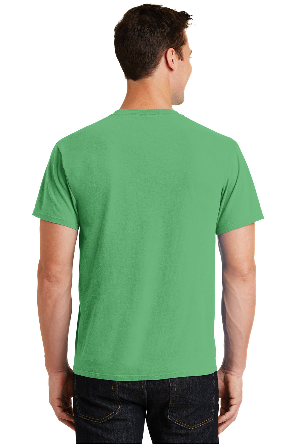 Port & Company PC099 Mens Beach Wash Short Sleeve Crewneck T-Shirt Guacamole Green Back