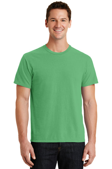 Port & Company PC099 Mens Beach Wash Short Sleeve Crewneck T-Shirt Guacamole Green Front