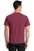 Port & Company PC099 Mens Beach Wash Short Sleeve Crewneck T-Shirt Merlot Red Back
