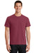 Port & Company PC099 Mens Beach Wash Short Sleeve Crewneck T-Shirt Merlot Red Front
