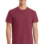 Port & Company Mens Beach Wash Short Sleeve Crewneck T-Shirt - Merlot Red