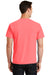 Port & Company PC099 Mens Beach Wash Short Sleeve Crewneck T-Shirt Neon Coral Pink Back