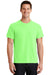 Port & Company PC099 Mens Beach Wash Short Sleeve Crewneck T-Shirt Neon Green Front