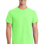 Port & Company Mens Beach Wash Short Sleeve Crewneck T-Shirt - Neon Green