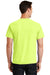 Port & Company PC099 Mens Beach Wash Short Sleeve Crewneck T-Shirt Neon Yellow Back
