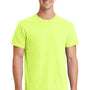 Port & Company Mens Beach Wash Short Sleeve Crewneck T-Shirt - Neon Yellow
