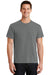Port & Company PC099 Mens Beach Wash Short Sleeve Crewneck T-Shirt Pewter Grey Front