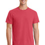 Port & Company Mens Beach Wash Short Sleeve Crewneck T-Shirt - Poppy Red