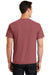 Port & Company PC099 Mens Beach Wash Short Sleeve Crewneck T-Shirt Red Rock Back