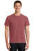 Port & Company PC099 Mens Beach Wash Short Sleeve Crewneck T-Shirt Red Rock Front