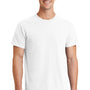 Port & Company Mens Beach Wash Short Sleeve Crewneck T-Shirt - White