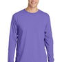Port & Company Mens Beach Wash Long Sleeve Crewneck T-Shirt - Amethyst Purple