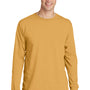 Port & Company Mens Beach Wash Long Sleeve Crewneck T-Shirt - Dijon Yellow