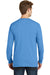 Port & Company PC099LSP Mens Beach Wash Long Sleeve Crewneck T-Shirt w/ Pocket Blue Moon Back