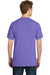 Port & Company PC099P Mens Beach Wash Short Sleeve Crewneck T-Shirt w/ Pocket Amethyst Purple Back