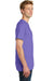 Port & Company PC099P Mens Beach Wash Short Sleeve Crewneck T-Shirt w/ Pocket Amethyst Purple Side