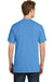 Port & Company PC099P Mens Beach Wash Short Sleeve Crewneck T-Shirt w/ Pocket Blue Moon Back