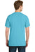 Port & Company PC099P Mens Beach Wash Short Sleeve Crewneck T-Shirt w/ Pocket Tidal Wave Blue Back