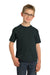 Port & Company PC099Y Youth Beach Wash Short Sleeve Crewneck T-Shirt Black Front