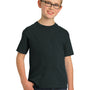 Port & Company Youth Beach Wash Short Sleeve Crewneck T-Shirt - Black