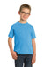 Port & Company PC099Y Youth Beach Wash Short Sleeve Crewneck T-Shirt Denim Blue Front
