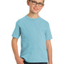 Port & Company Youth Beach Wash Short Sleeve Crewneck T-Shirt - Mist Blue