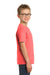 Port & Company PC099Y Youth Beach Wash Short Sleeve Crewneck T-Shirt Neon Coral Pink Side