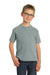 Port & Company PC099Y Youth Beach Wash Short Sleeve Crewneck T-Shirt Pewter Grey Front