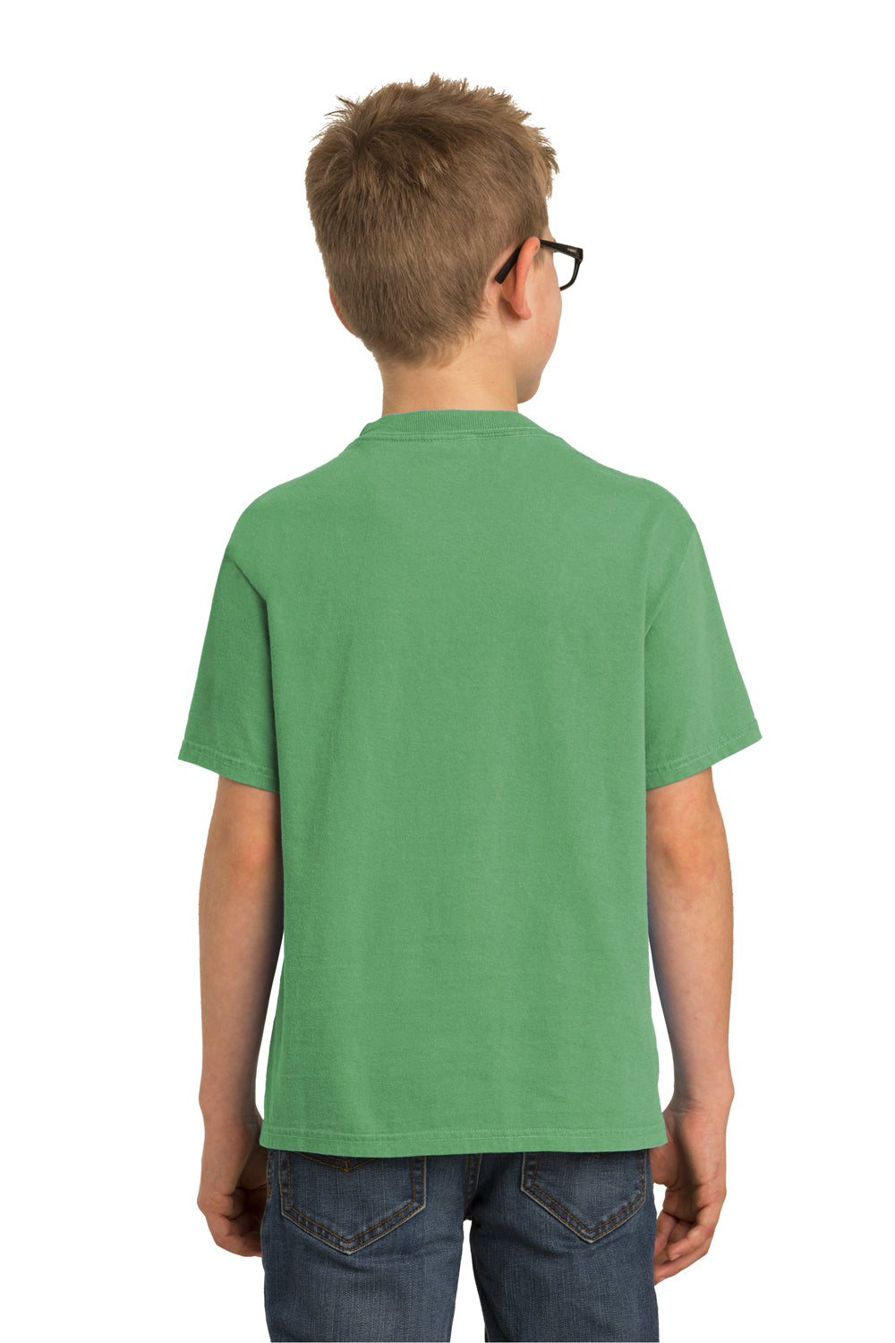 Port & Company PC099Y Youth Beach Wash Short Sleeve Crewneck T-Shirt Safari Green Back