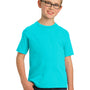 Port & Company Youth Beach Wash Short Sleeve Crewneck T-Shirt - Tidal Wave Blue