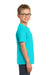 Port & Company PC099Y Youth Beach Wash Short Sleeve Crewneck T-Shirt Tidal Wave Blue Side