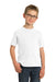 Port & Company PC099Y Youth Beach Wash Short Sleeve Crewneck T-Shirt White Front