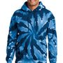 Port & Company Mens Tie-Dye Fleece Hooded Sweatshirt Hoodie - Navy Blue