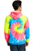 Port & Company PC146 Mens Tie-Dye Fleece Hooded Sweatshirt Hoodie Neon Rainbow Back
