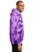 Port & Company PC146 Mens Tie-Dye Fleece Hooded Sweatshirt Hoodie Purple Side