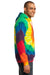 Port & Company PC146 Mens Tie-Dye Fleece Hooded Sweatshirt Hoodie Rainbow Side