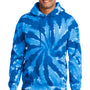 Port & Company Mens Tie-Dye Fleece Hooded Sweatshirt Hoodie - Royal Blue