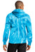 Port & Company PC146 Mens Tie-Dye Fleece Hooded Sweatshirt Hoodie Turquoise Blue Back
