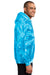 Port & Company PC146 Mens Tie-Dye Fleece Hooded Sweatshirt Hoodie Turquoise Blue Side