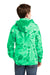 Port & Company PC146Y Youth Tie-Dye Fleece Hooded Sweatshirt Hoodie Kelly Green Back