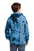 Port & Company PC146Y Youth Tie-Dye Fleece Hooded Sweatshirt Hoodie Navy Blue Back